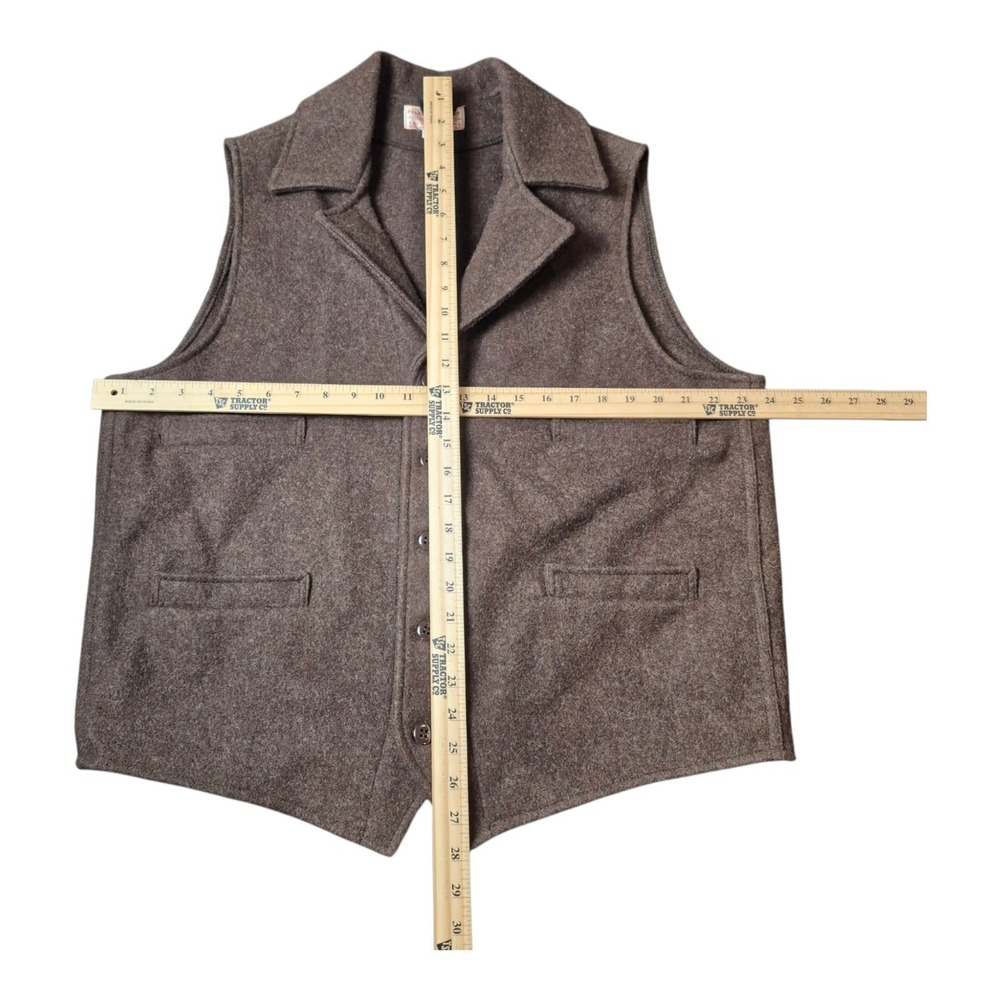 Filson Men's XL Mackinaw Wool Western Vest Style 24 Brown Made in USA - Picture 4 of 7